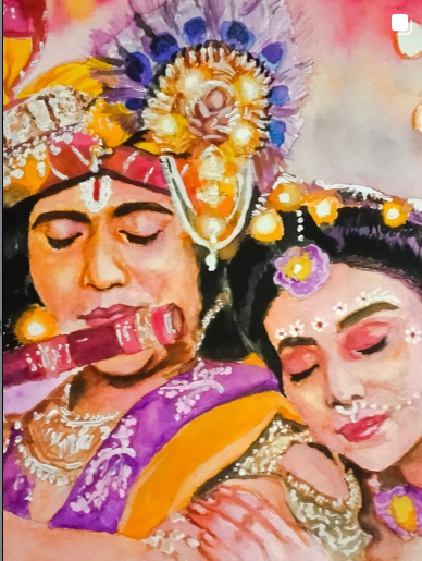 Custom Radha Krishna Art